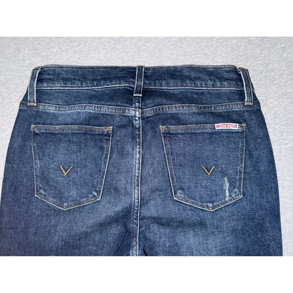 Hudson Womens Krista Jeans Skinny Dark Wash Distressed Denim Streetwear Size 28